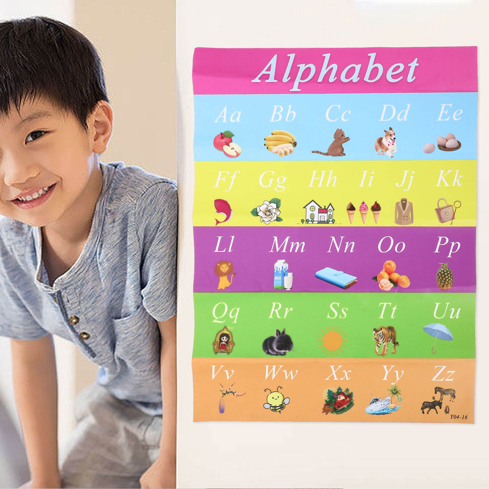Kids Educational Posters - Early Education Self-Adhesive Alphabet Chart Kids