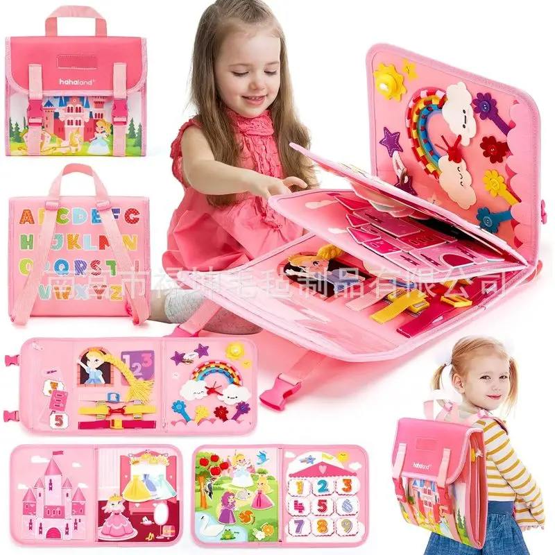 Kids Early Education - Princess Montessori Felt Busy Board Toddler