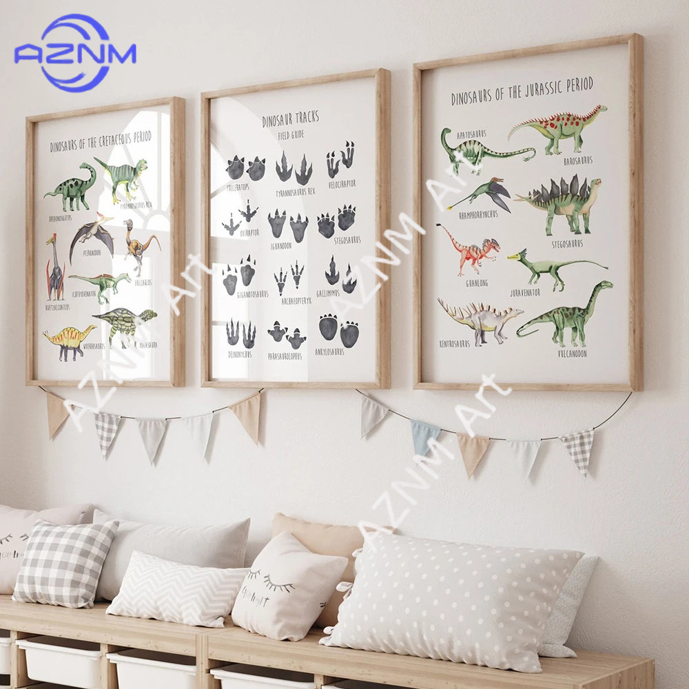 1/3PCS ，The cartoon dinosaur s - đánh giá và giá Kids Educational Posters