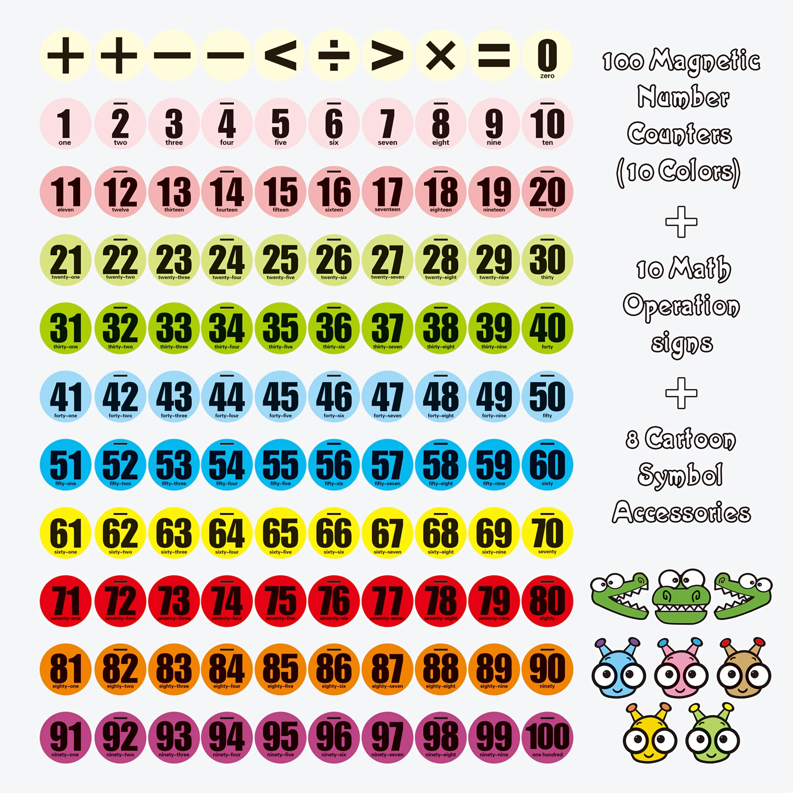 118 Magnetic Cartoon Animal Ma - đánh giá và giá Kids Educational Posters