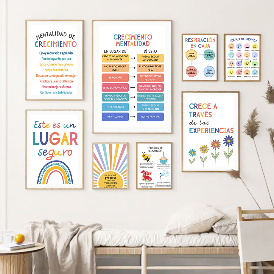 Spanish Education Motto Rainbo - đánh giá và giá Kids Educational Posters