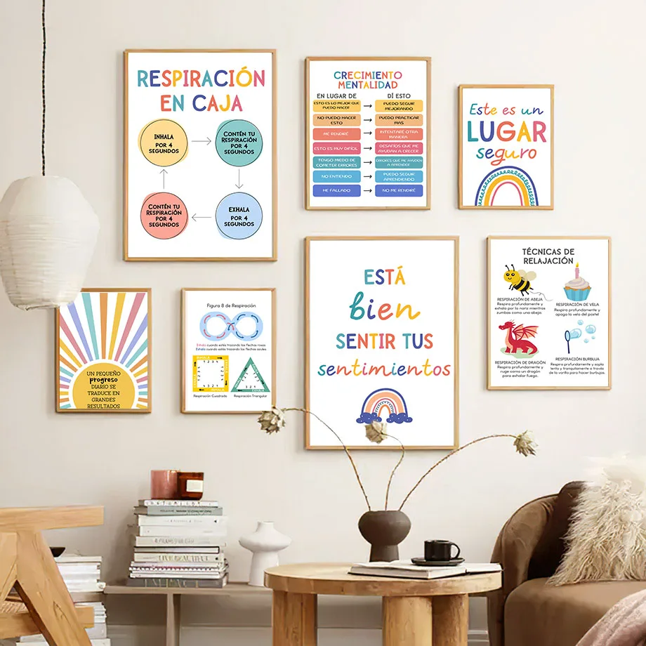 Spanish Education Motto Rainbo - đánh giá và giá Kids Educational Posters