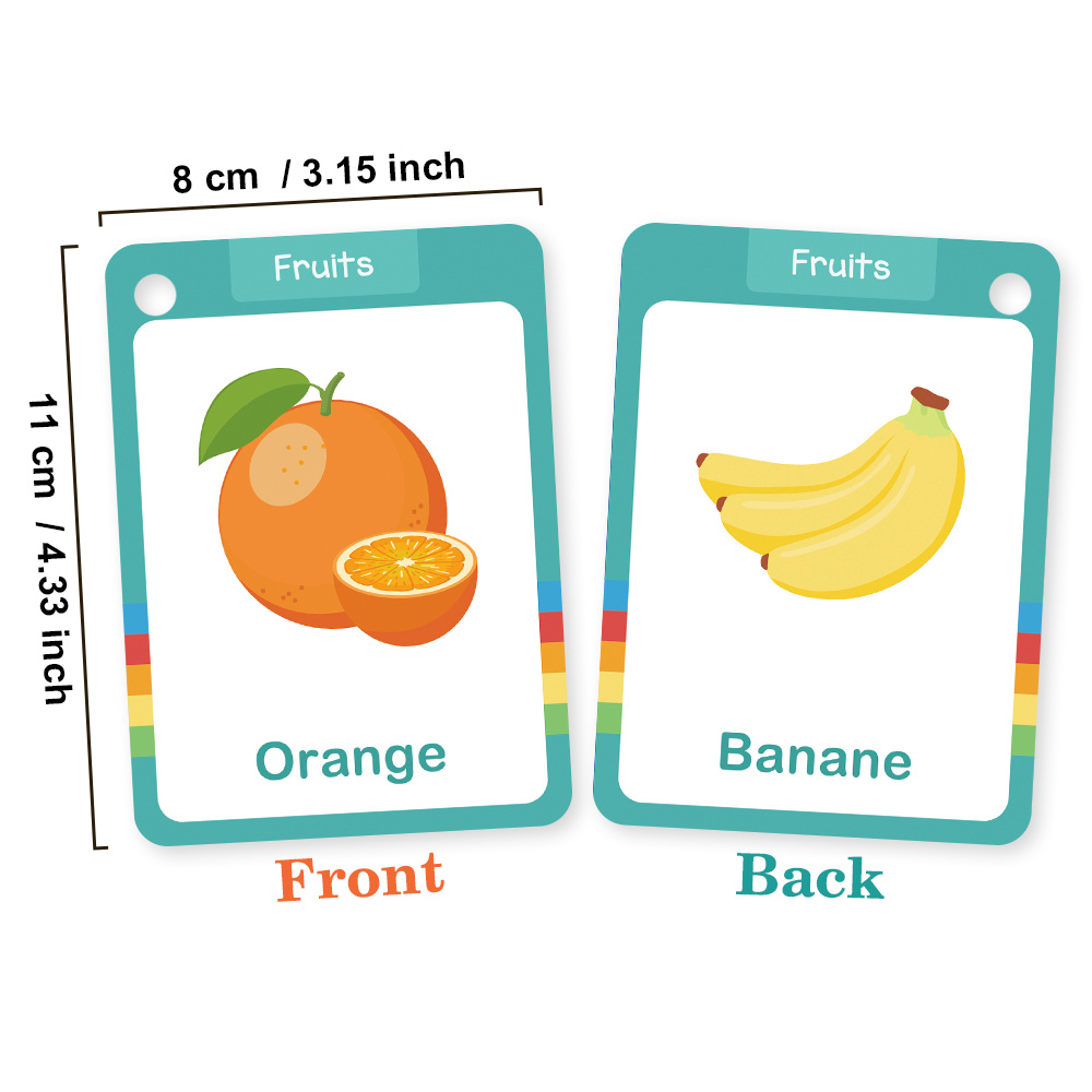 25Pcs Fruit & Vegetable French - đánh giá và giá Kids Educational Posters