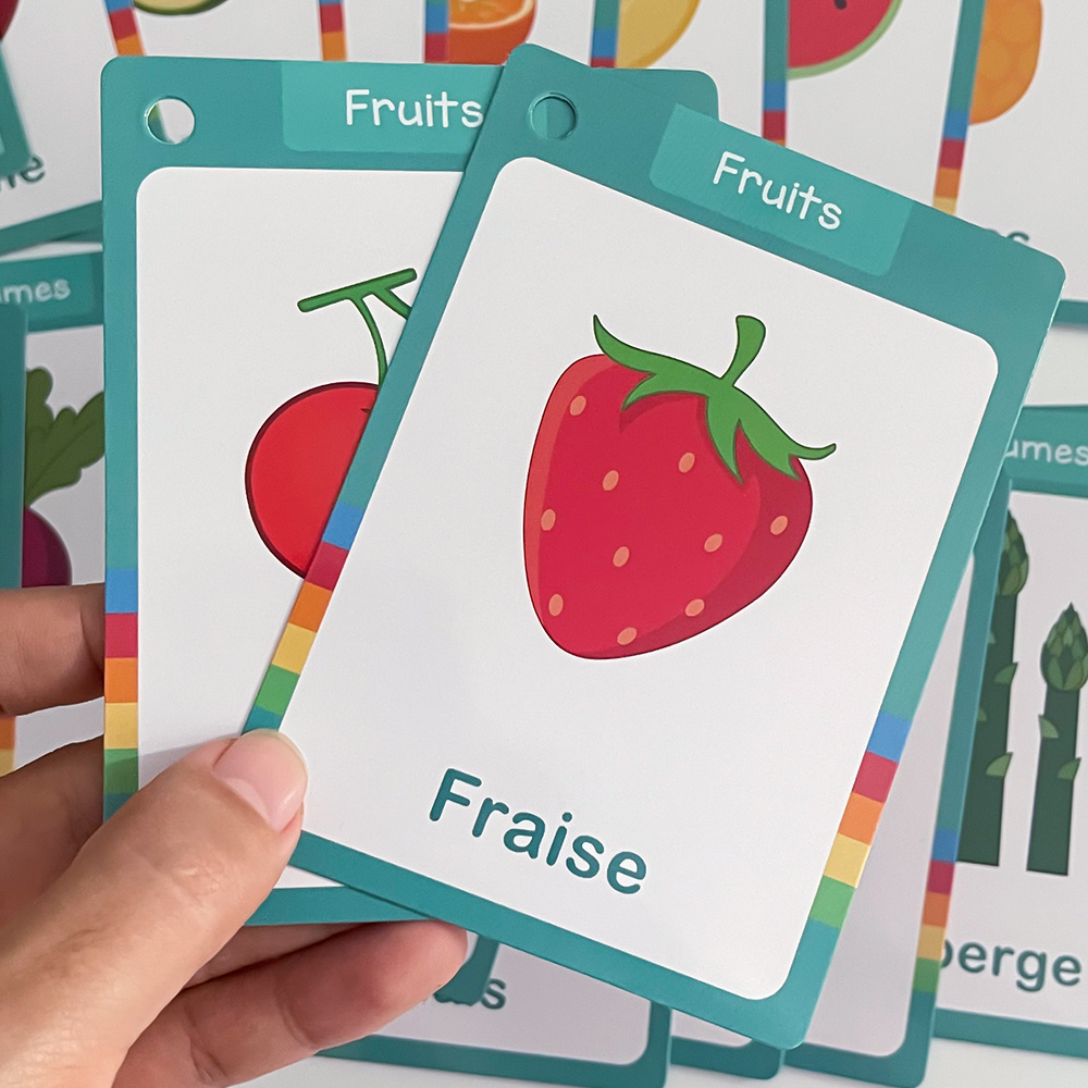 25Pcs Fruit & Vegetable French - đánh giá và giá Kids Educational Posters
