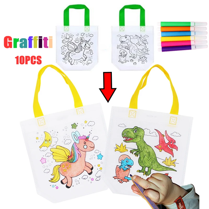 1-10pcs Sets DIY Graffiti Bag  - đánh giá và giá Kids Educational Workbooks