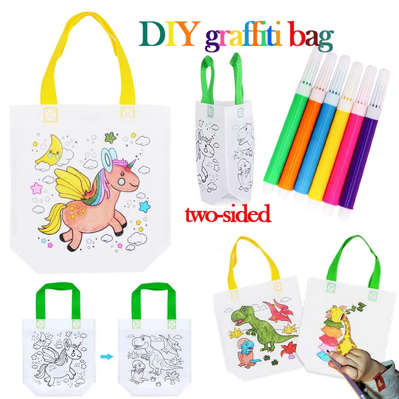 1-10pcs Sets DIY Graffiti Bag  - đánh giá và giá Kids Educational Workbooks
