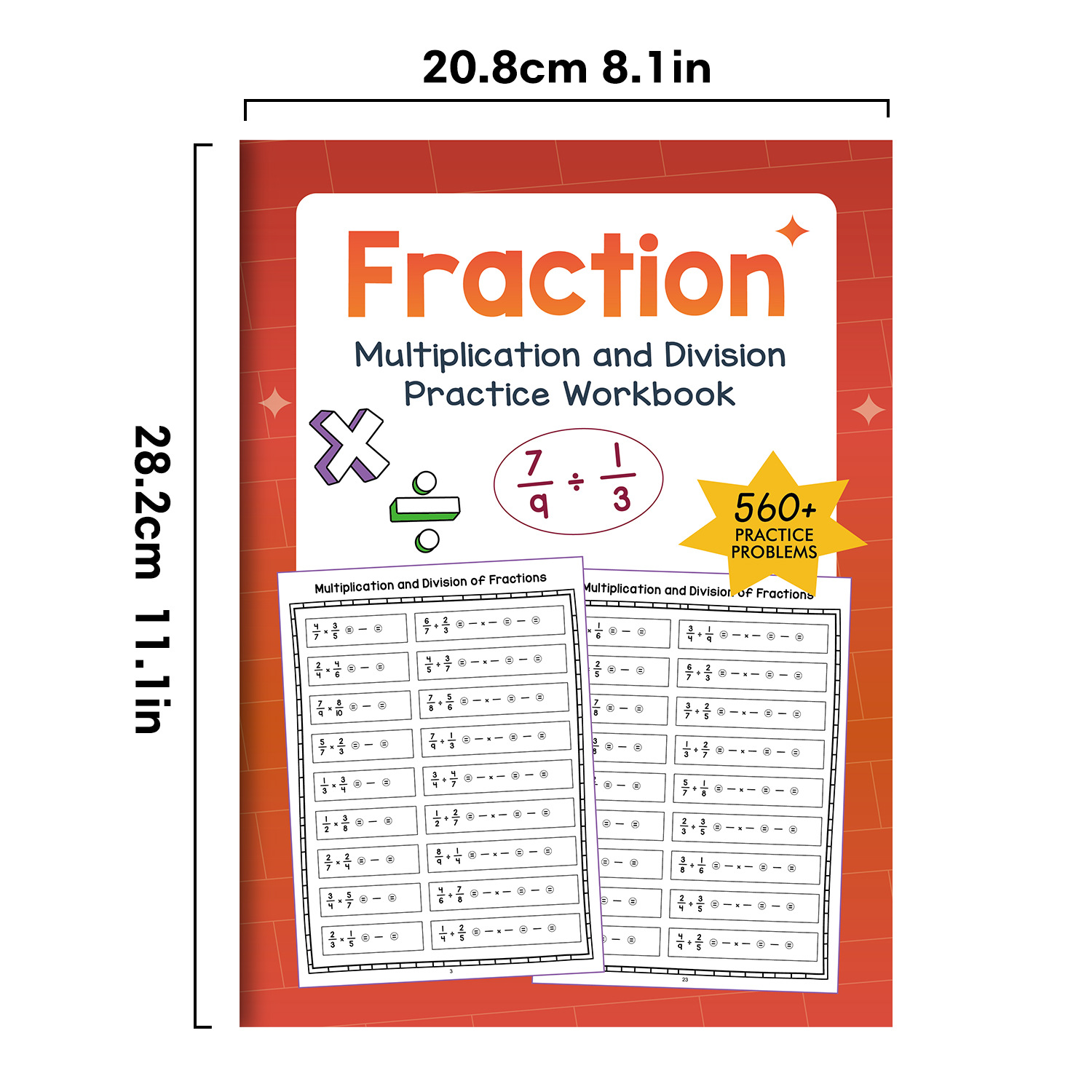 32 Pages A4 Fraction Multiplic - đánh giá và giá Kids Educational Workbooks