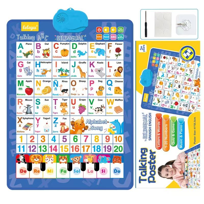 Kids' Bilingual English-Spanis - đánh giá và giá Kids Educational Posters