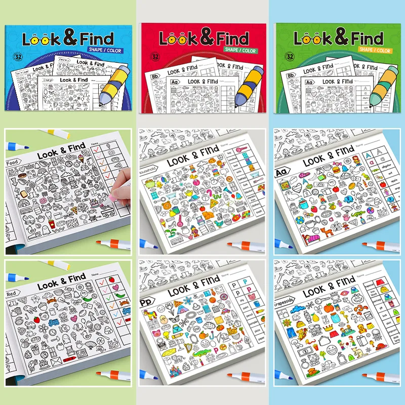 Kids Hidden Object Coloring Bo - đánh giá và giá Kids Educational Workbooks