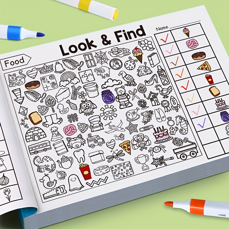 Kids Hidden Object Coloring Bo - đánh giá và giá Kids Educational Workbooks