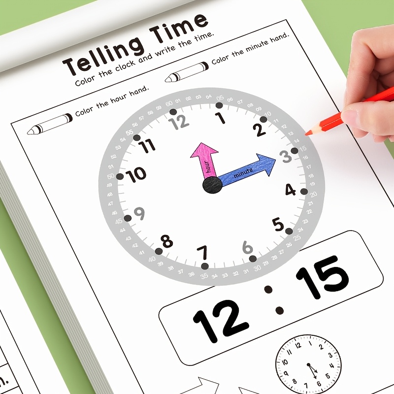 Children Telling Time Practice - đánh giá và giá Kids Educational Workbooks