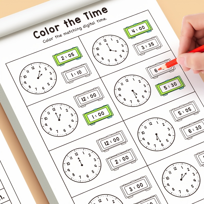 Children Telling Time Practice - đánh giá và giá Kids Educational Workbooks