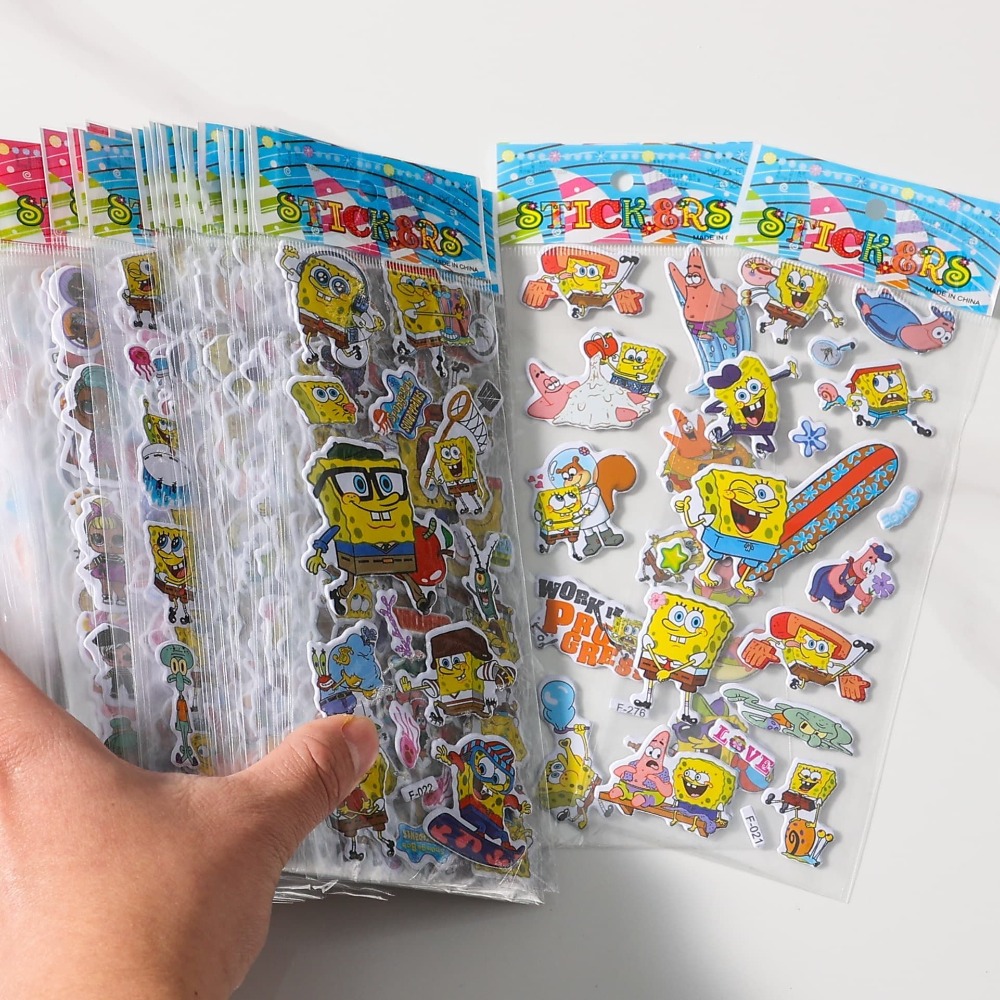 12-Pack SpongeBob 3D Stickers  - đánh giá và giá Kids First Education