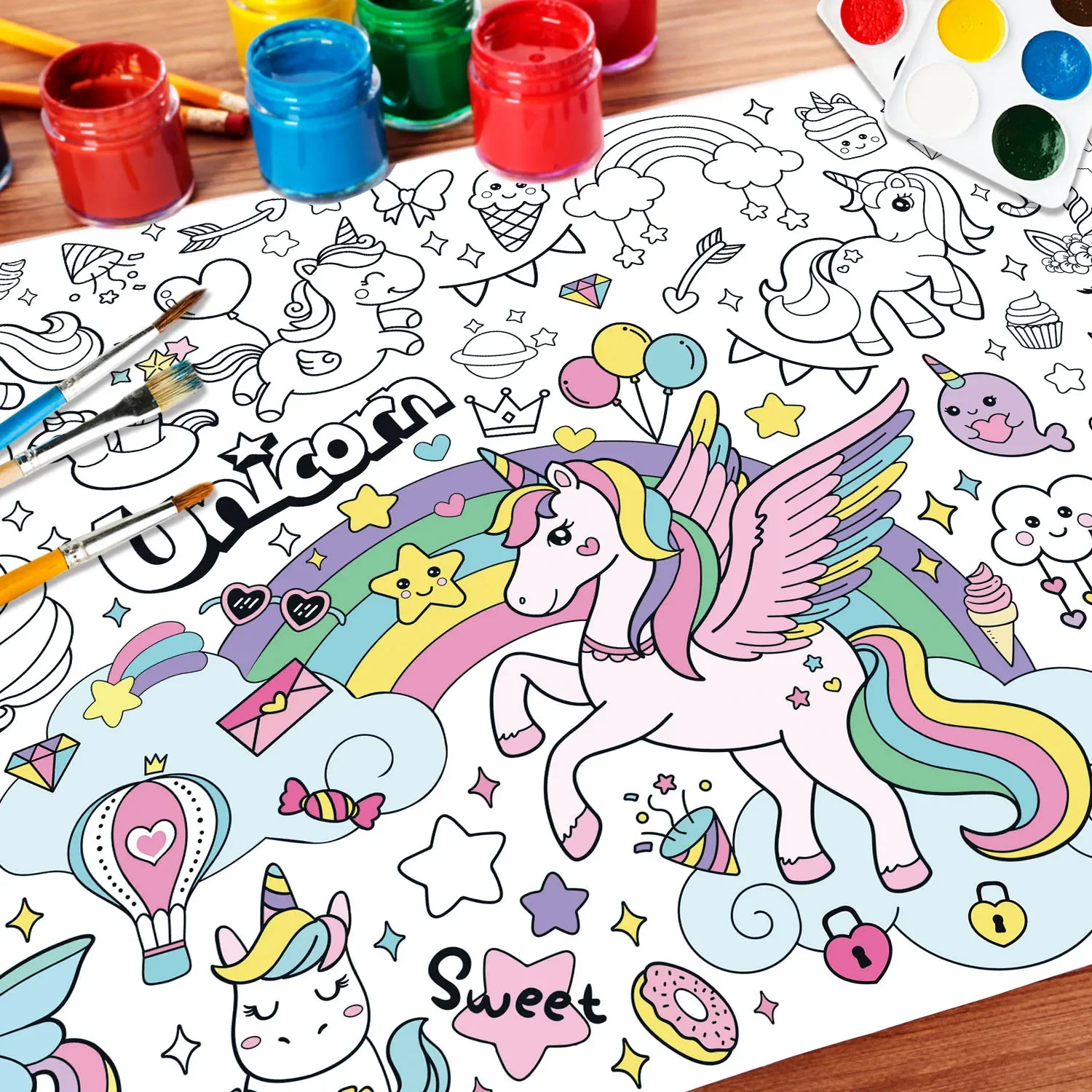 New Unicorn Coloring Books for - đánh giá và giá Kids Educational Posters
