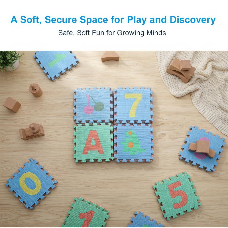 1 Piece Interlocking PE Foam P - đánh giá và giá Number Puzzle Foam