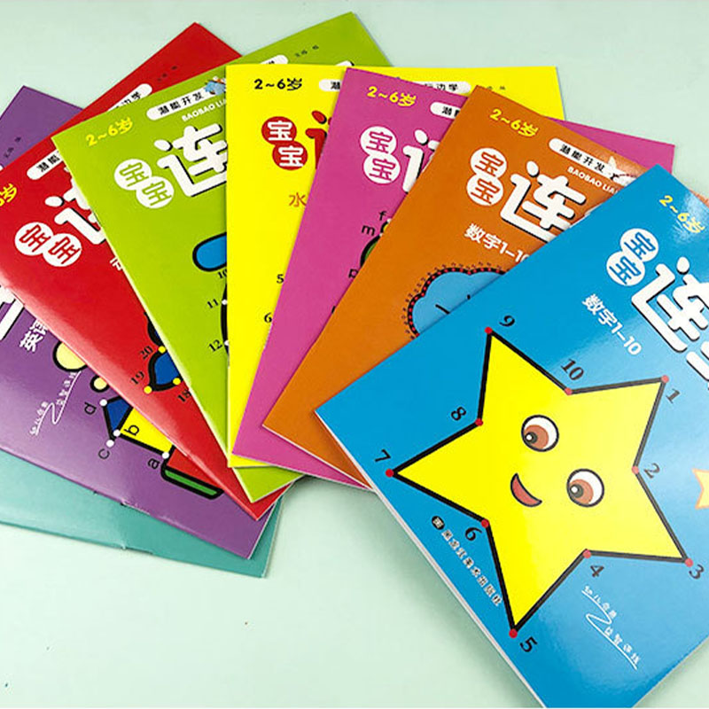 8Pcs Kids Connect the Dots Col - đánh giá và giá Kids Educational Workbooks